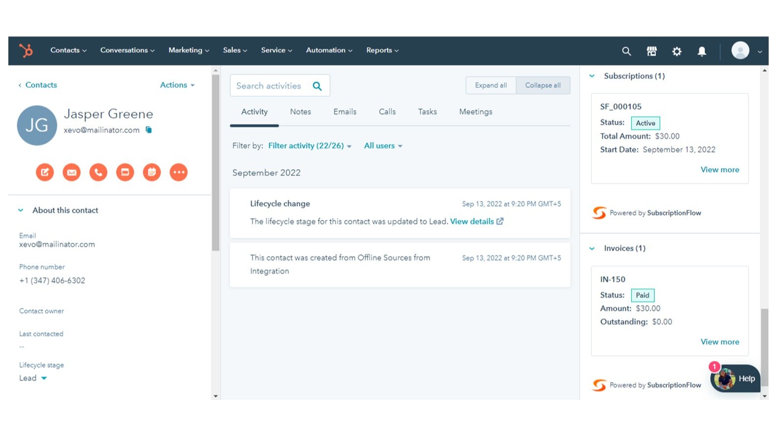 Manage Subscriptions & Invoices inside HubSpot